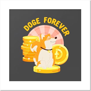 Doge coin forever crypto Posters and Art